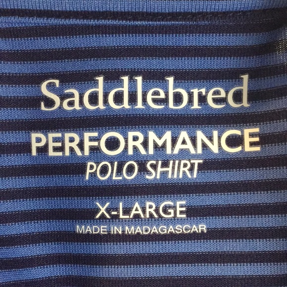 NWOT Saddlebred performance striped polo shirt! - Picture 6 of 7